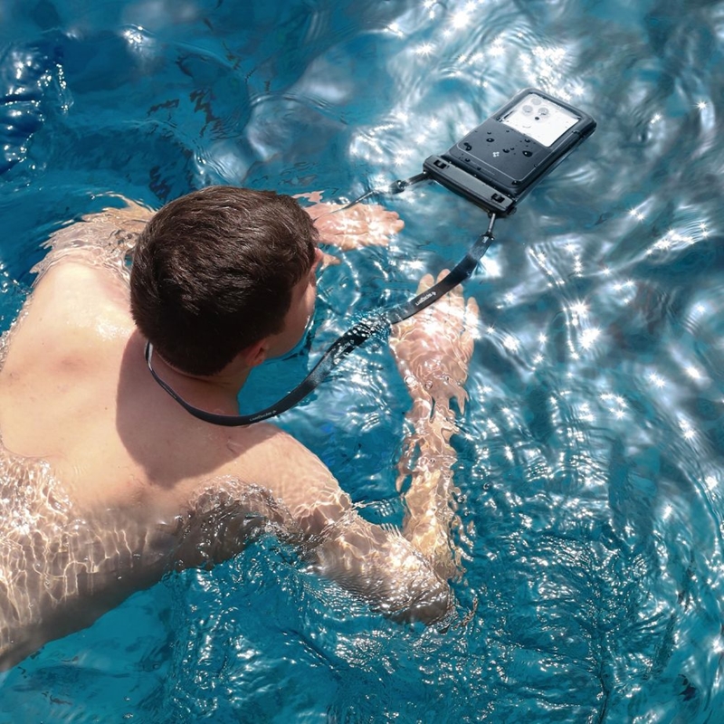 Spigen A611P Universal Waterproof Float Case 2-Pack - Etui wodoodporne do smartfonów do 6.9" (2 sztuki) (Matte Black)