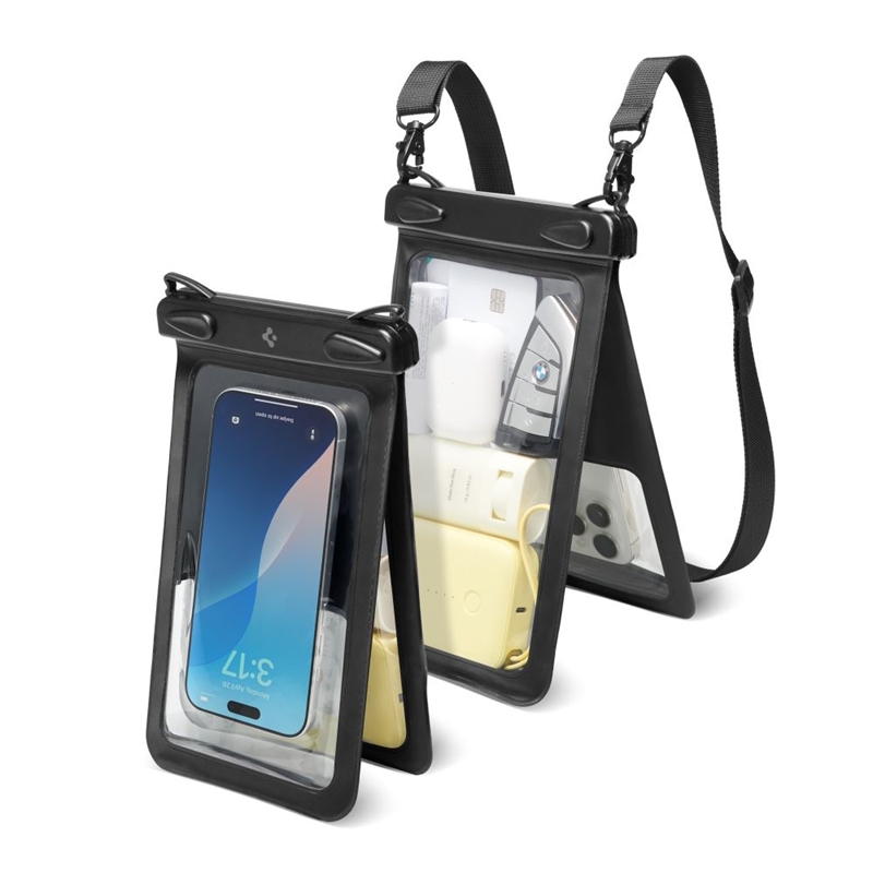 Spigen A603 Universal Waterproof Case - Etui wodoodporne do smartfonów do 6.9" (Black)