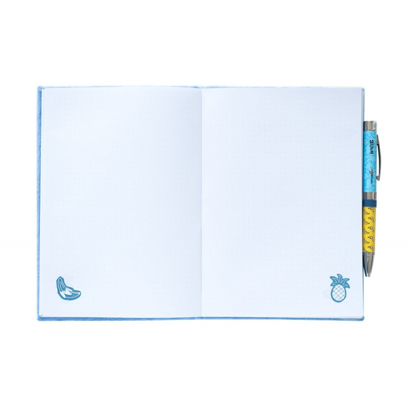 Disney Stitch - Pluszowy notatnik A5 + długopis latarka z kolekcji Tropical