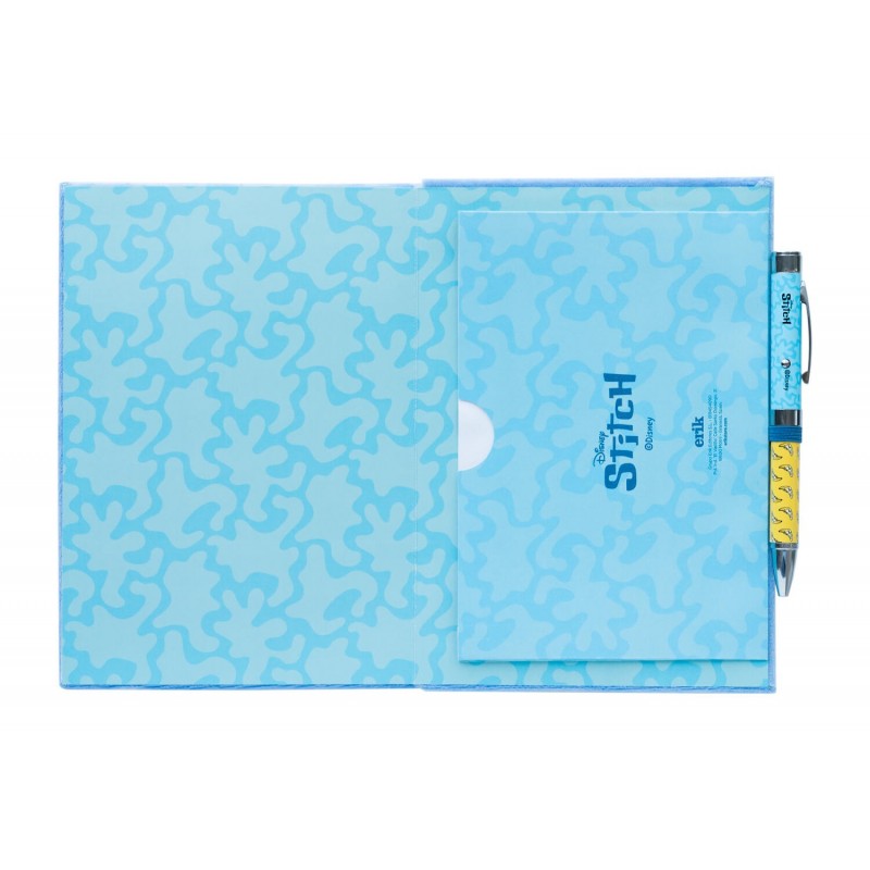 Disney Stitch - Pluszowy notatnik A5 + długopis latarka z kolekcji Tropical