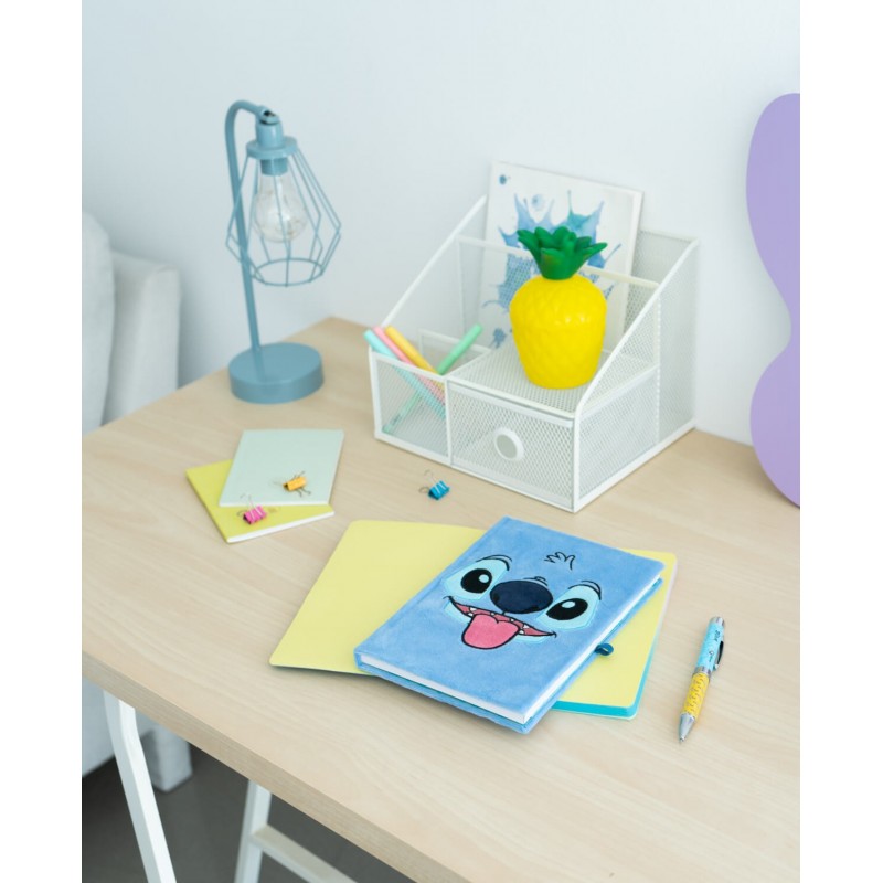 Disney Stitch - Pluszowy notatnik A5 + długopis latarka z kolekcji Tropical