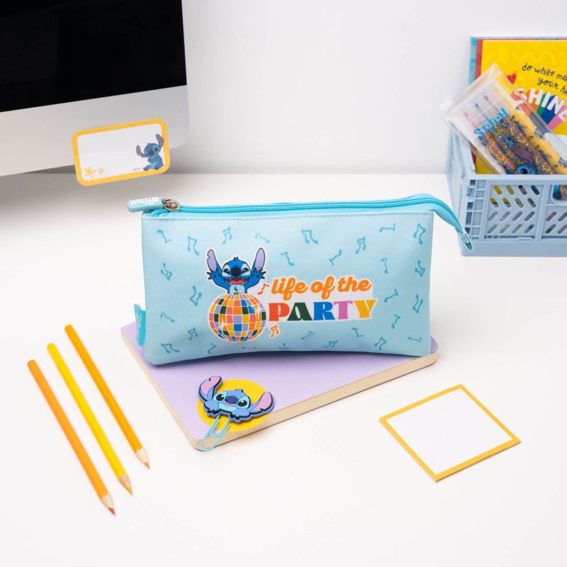 Disney Stitch - Piórnik 3-komorowy z kolekcji Waves