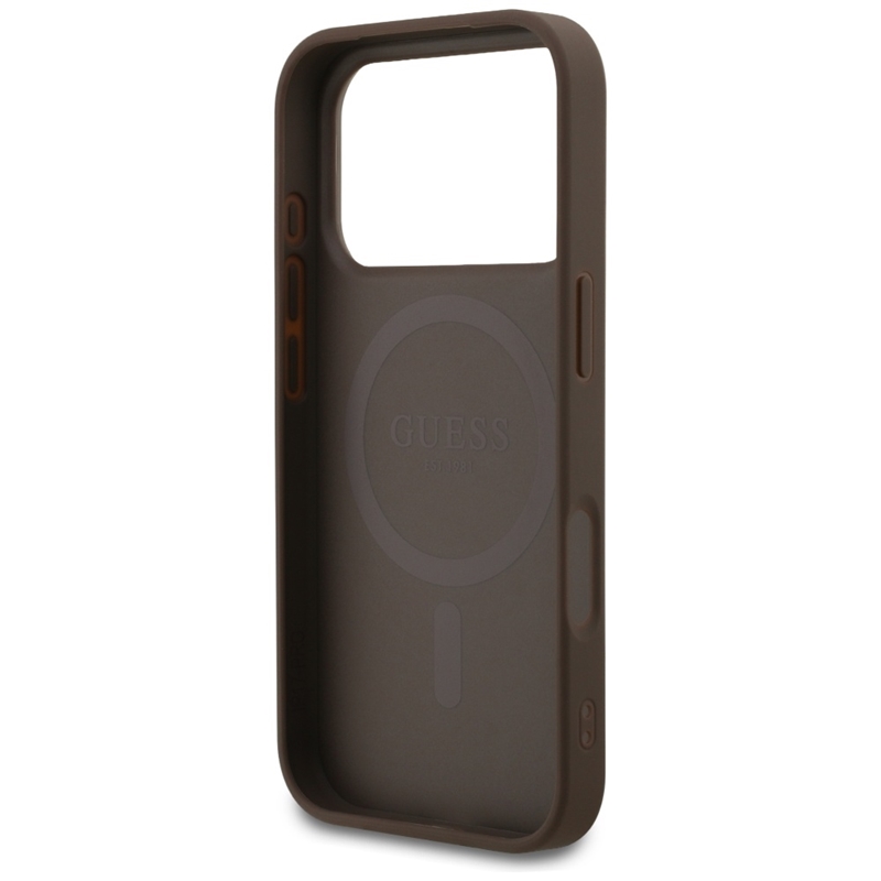 Guess 4G Small 4G and Classic MagSafe - Etui do iPhone 17 Pro (brązowy)