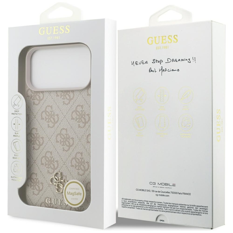 Guess 4G Small 4G and Classic MagSafe - Etui do iPhone 17 Pro Max (różowy)