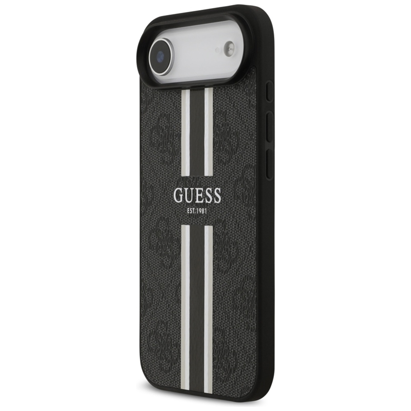 Guess 4G Printed Stripes MagSafe - Etui iPhone 17 Air (czarny)
