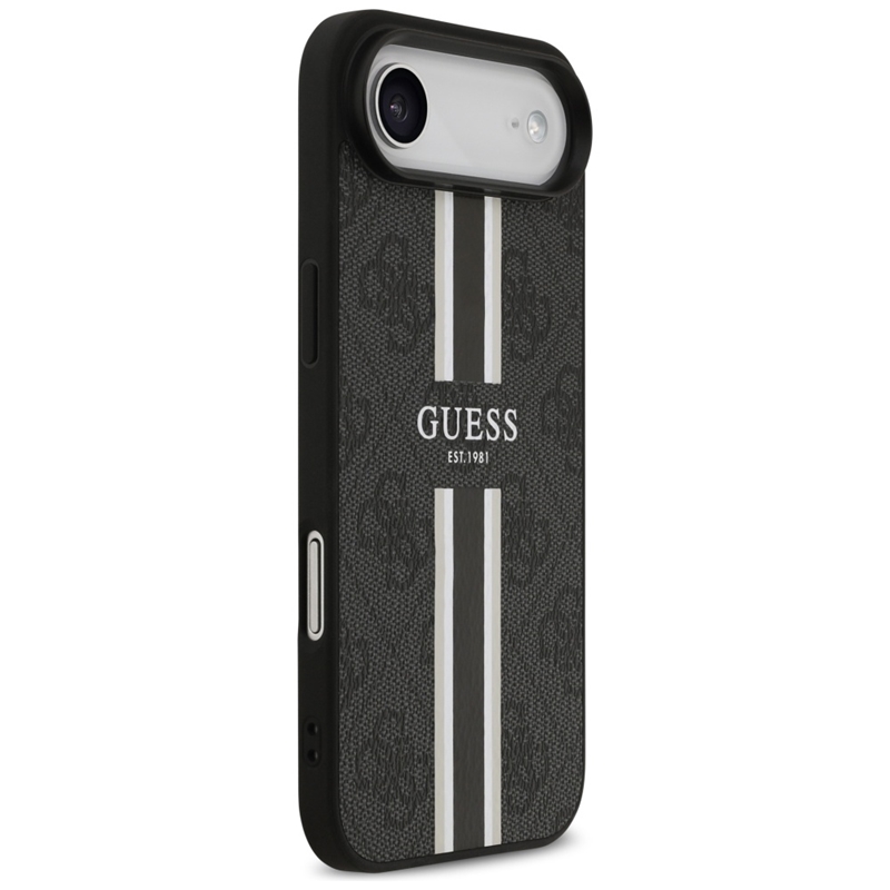 Guess 4G Printed Stripes MagSafe - Etui iPhone 17 Air (czarny)