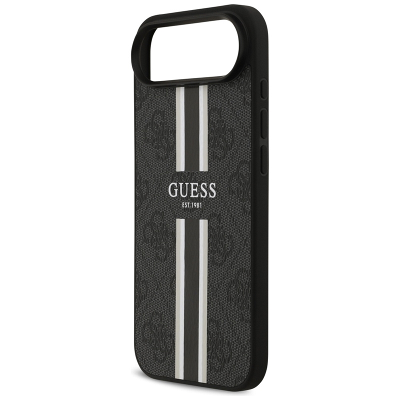 Guess 4G Printed Stripes MagSafe - Etui iPhone 17 Air (czarny)
