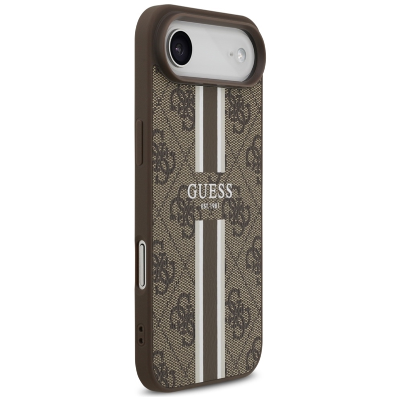 Guess 4G Printed Stripes MagSafe - Etui iPhone 17 Air (brązowy)