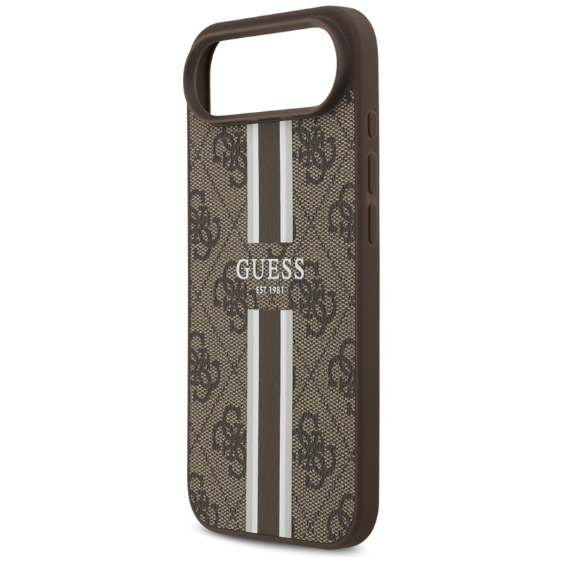 Guess 4G Printed Stripes MagSafe - Etui iPhone 17 Air (brązowy)