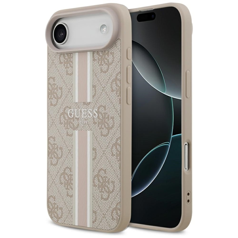 Guess 4G Printed Stripes MagSafe - Etui iPhone 17 Air (różowy)