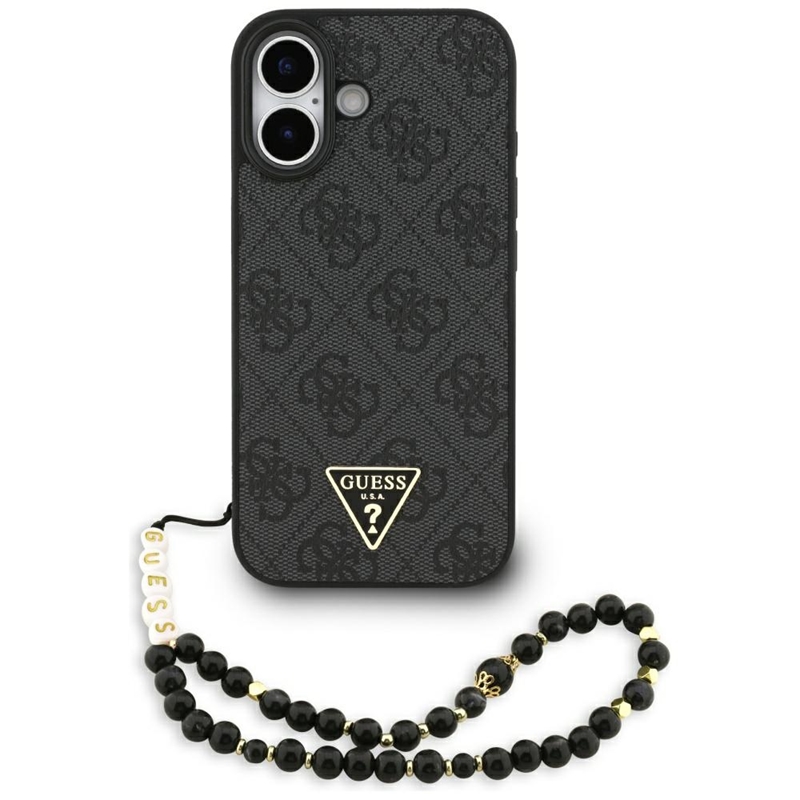 Guess 4G Strap Triangle Logo MagSafe - Etui do iPhone 17 (czarny)