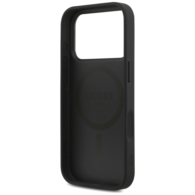 Guess 4G Strap Triangle Logo MagSafe - Etui do iPhone 17 Pro (czarny)