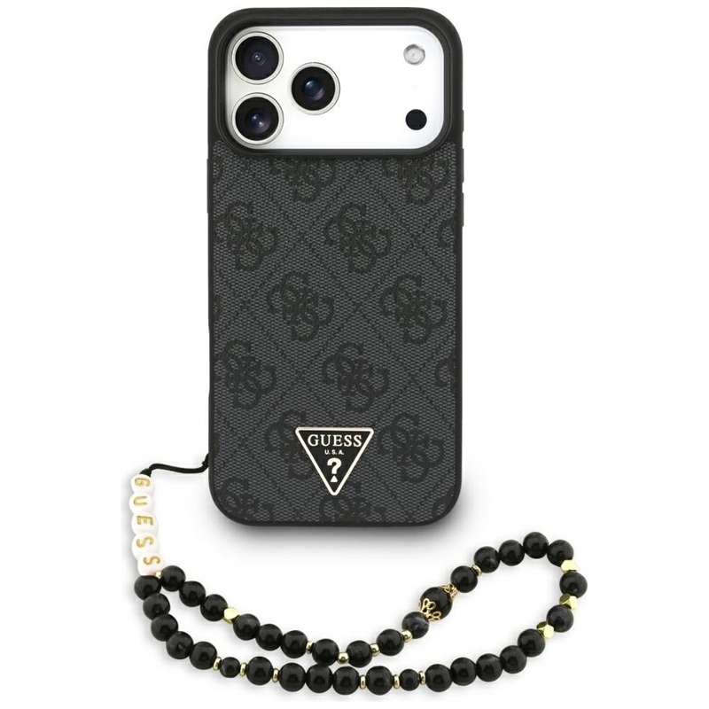 Guess 4G Strap Triangle Logo MagSafe - Etui do iPhone 17 Pro Max (czarny)