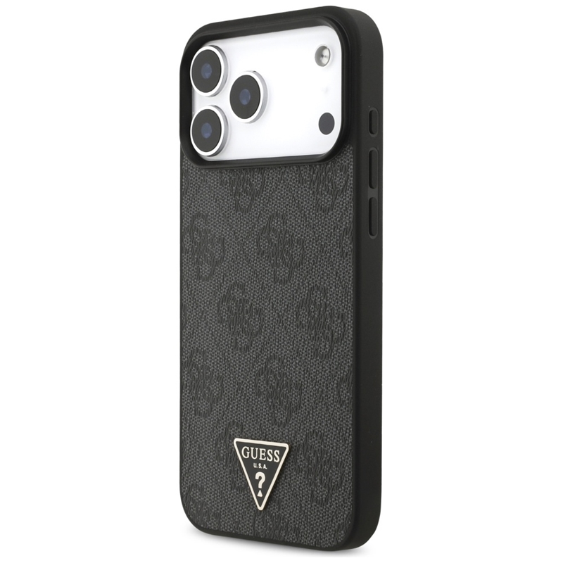 Guess 4G Strap Triangle Logo MagSafe - Etui do iPhone 17 Pro Max (czarny)