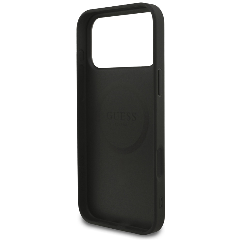 Guess 4G Strap Triangle Logo MagSafe - Etui do iPhone 17 Pro Max (czarny)