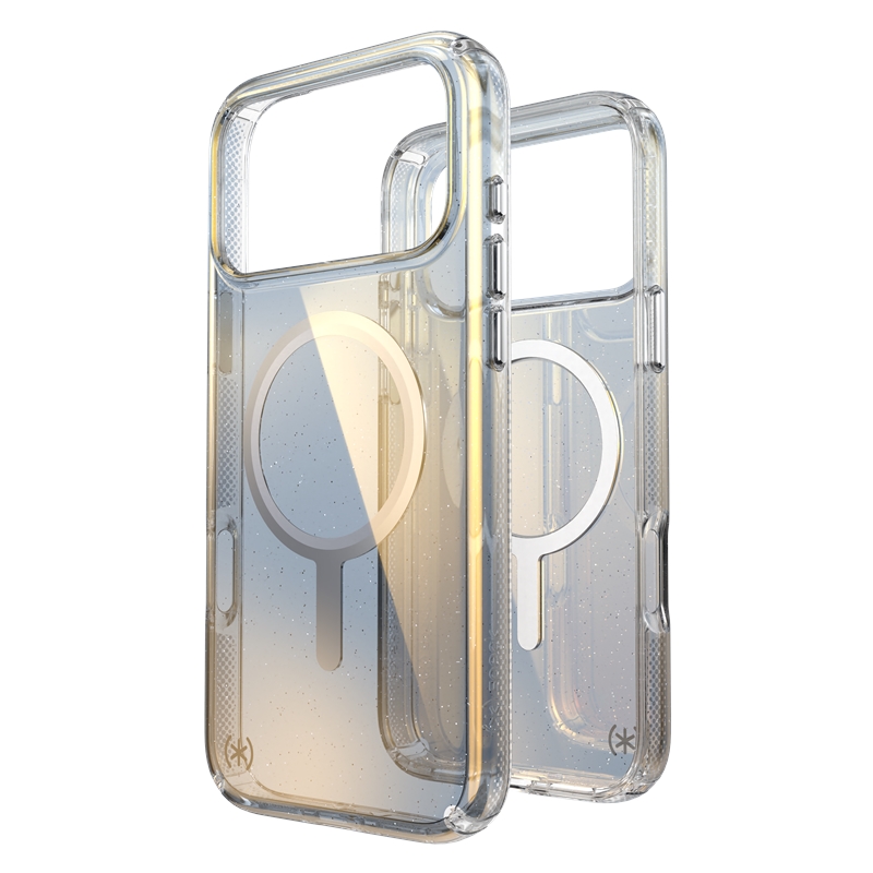 Speck Presidio Lux MagSafe - Etui iPhone 17 Pro Max (Hyper Mirror Glitter / Silver Metallic)