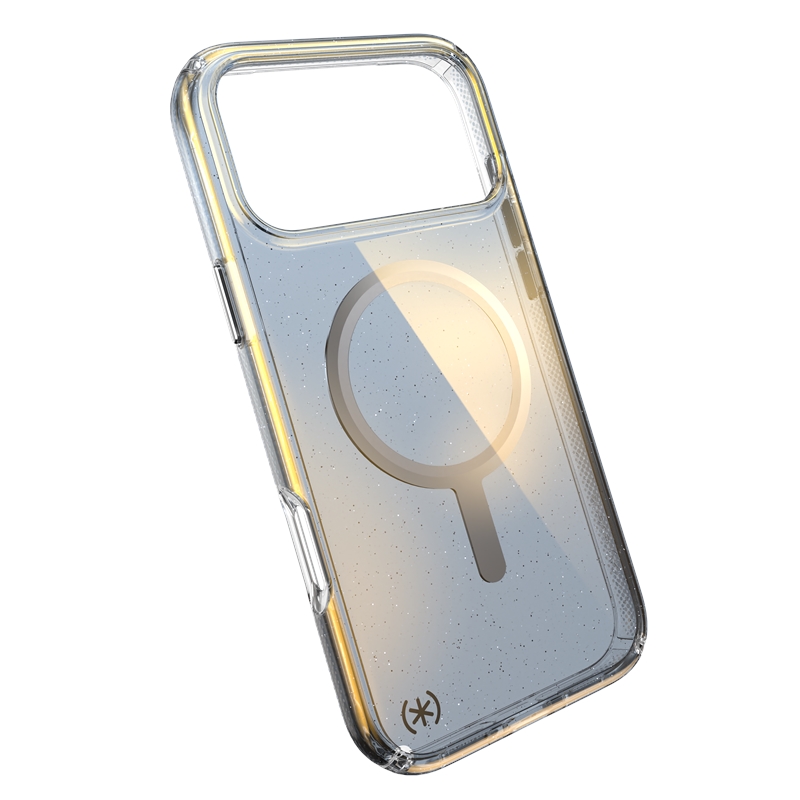 Speck Presidio Lux MagSafe - Etui iPhone 17 Pro Max (Hyper Mirror Glitter / Silver Metallic)