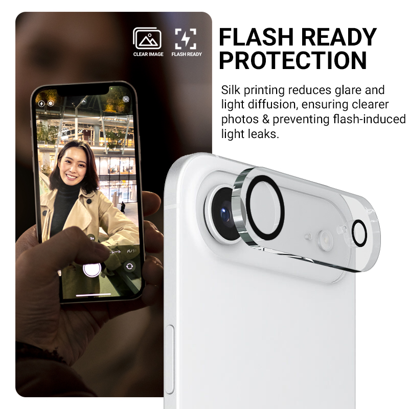 Crong Lens Shield - Szkło na aparat i obiektyw iPhone Air