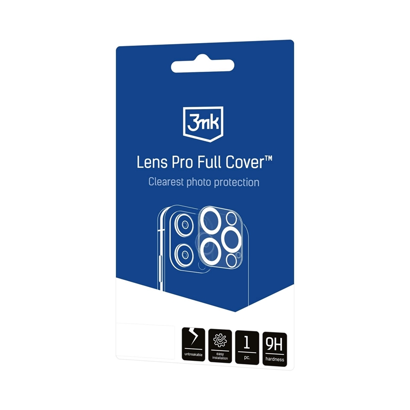 3mk Lens Pro Full Cover - Szkło na obiektyw aparatu iPhone 17
