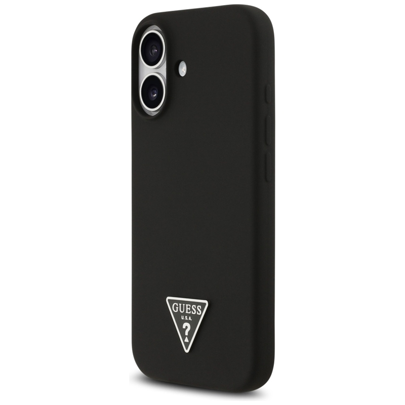Guess Silicone Triangle Logo MagSafe - Etui iPhone 17 (czarny)