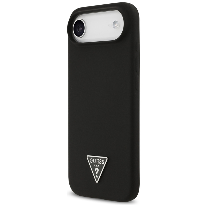 Guess Silicone Triangle Logo MagSafe - Etui iPhone 17 Air (czarny)