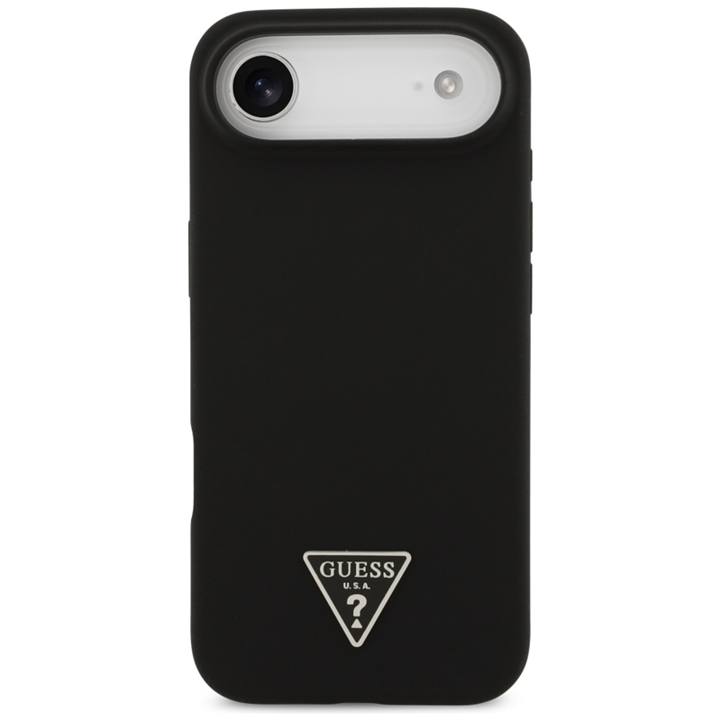 Guess Silicone Triangle Logo MagSafe - Etui iPhone 17 Air (czarny)