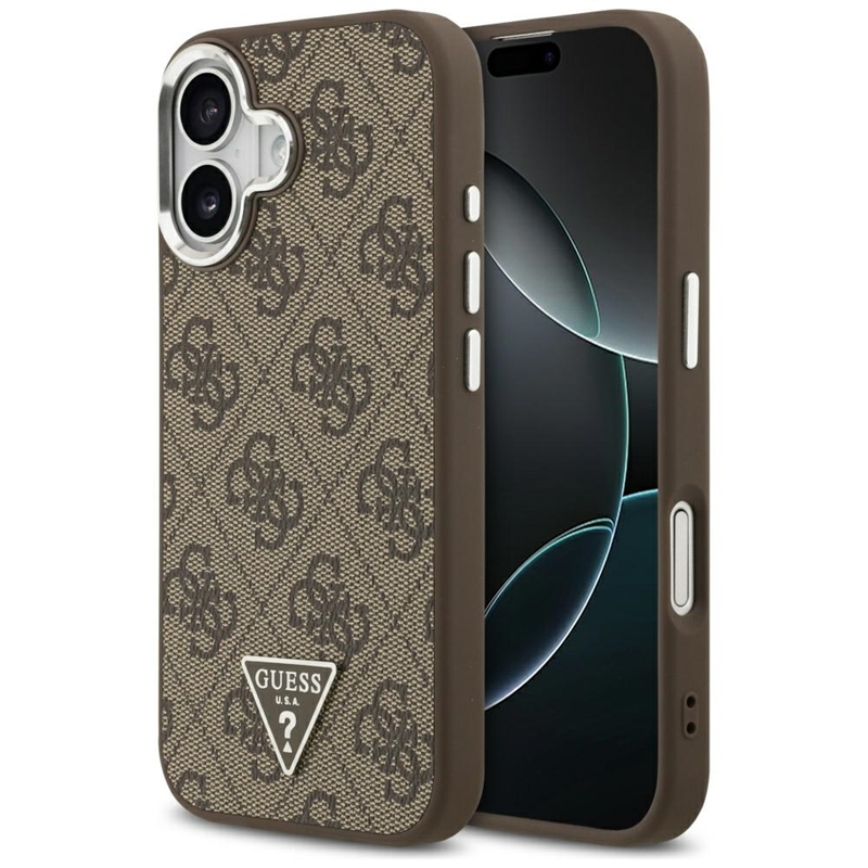 Guess 4G Triangle Logo MagSafe - Etui iPhone 17 (brązowy)