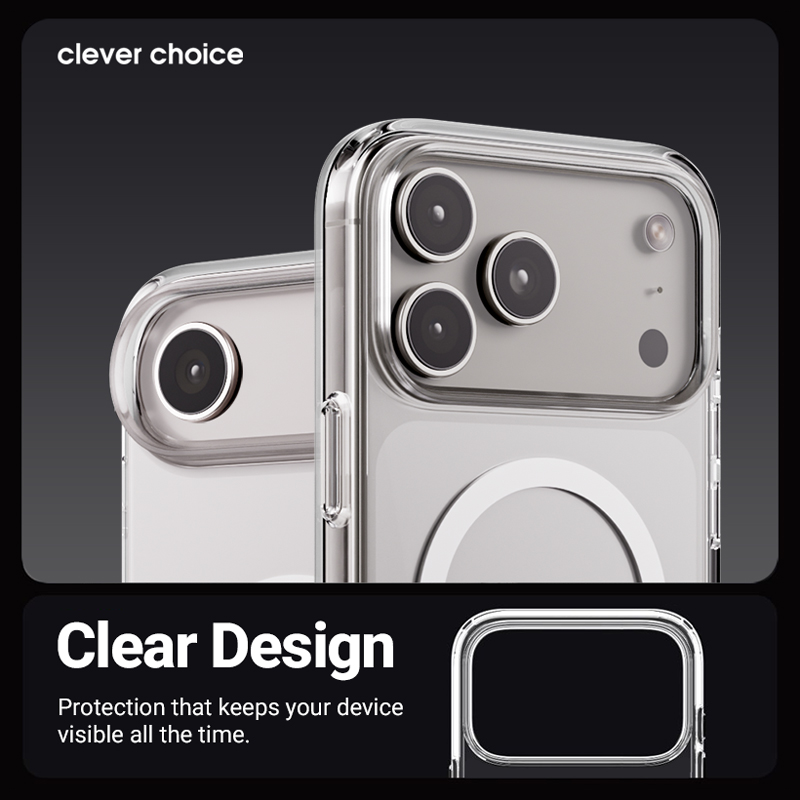 Crong Clear MAG Cover - Etui MagSafe iPhone Air (przezroczysty)