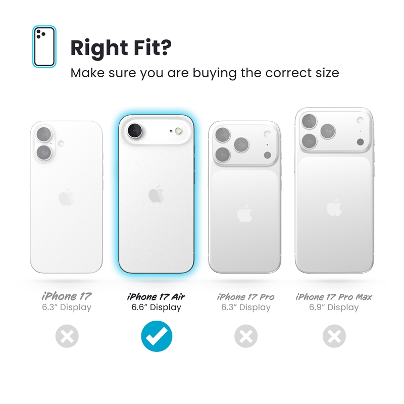 Speck Presidio2 Grip MagSafe - Etui iPhone Air (Deep Sea / Silver Metallic / Spell Blue)