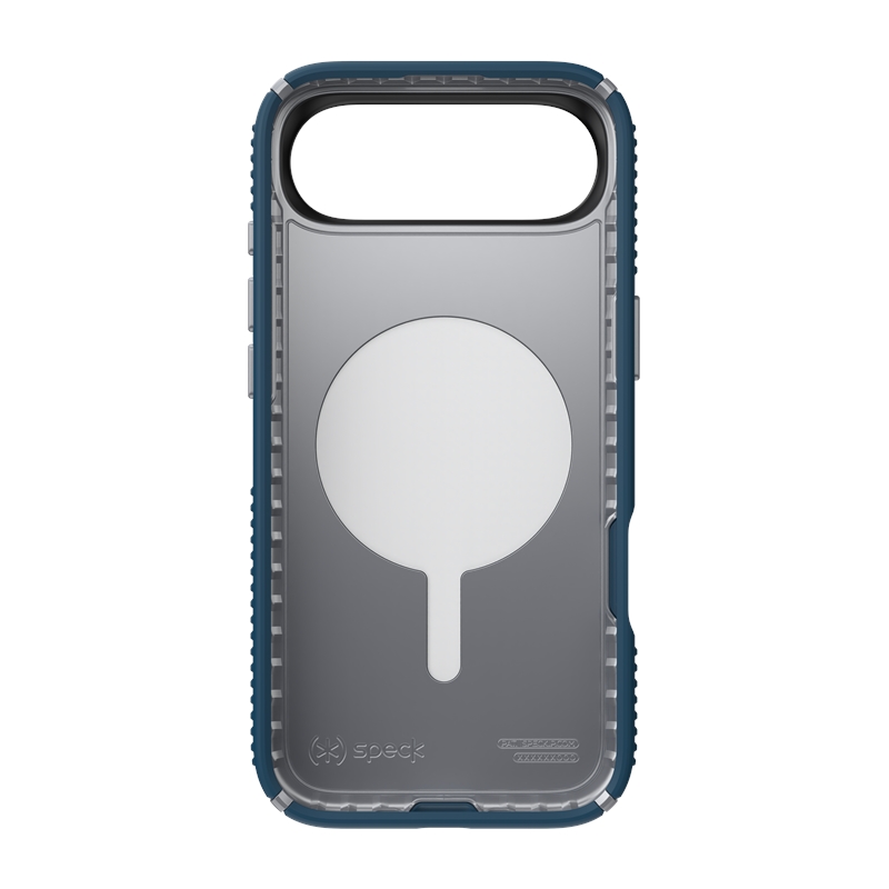 Speck Presidio2 Grip MagSafe - Etui iPhone Air (Deep Sea / Silver Metallic / Spell Blue)