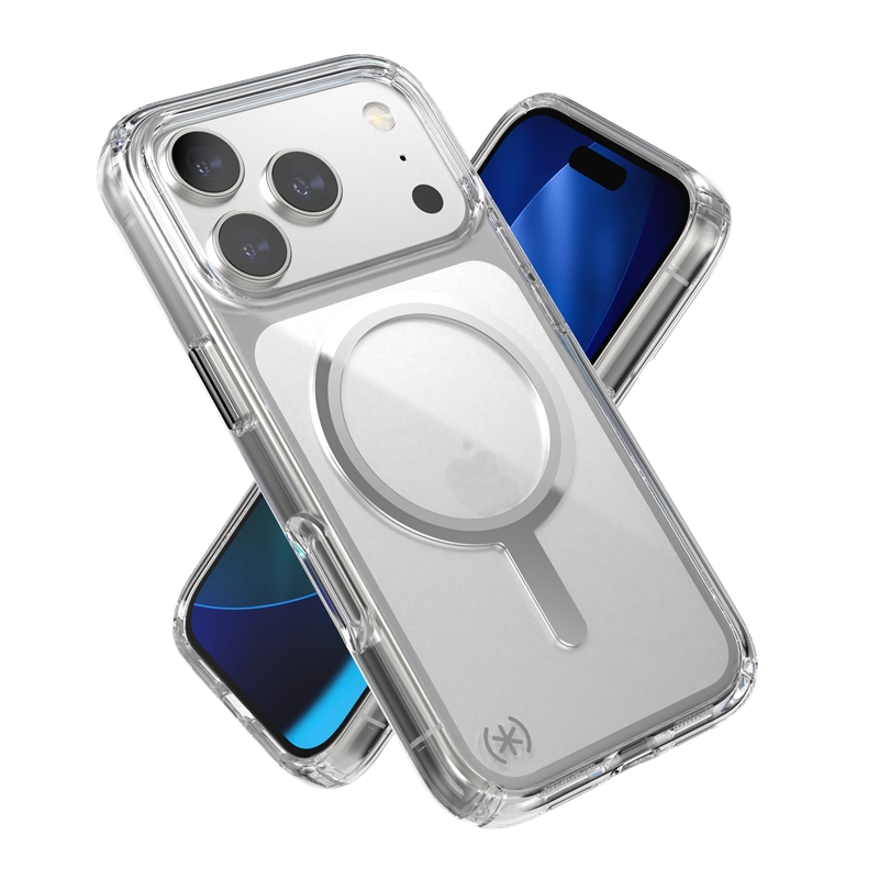 Speck Presidio Perfect Clear MagSafe - Etui iPhone 17 Pro (Clear / Silver)