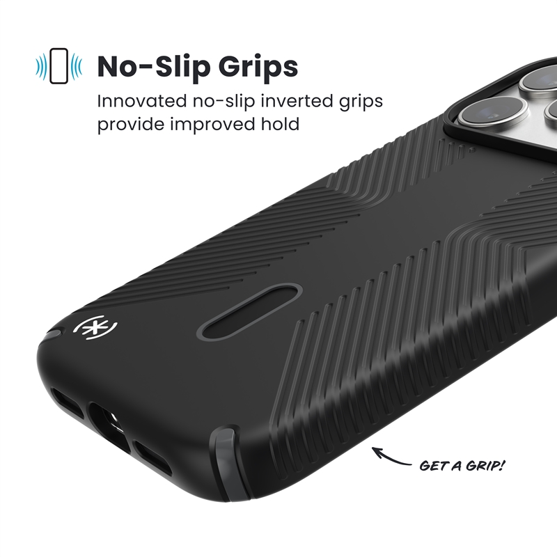 Speck Presidio2 Grip ClickLock & MagSafe - Etui iPhone 17 Pro (Black / Slate Grey / White)