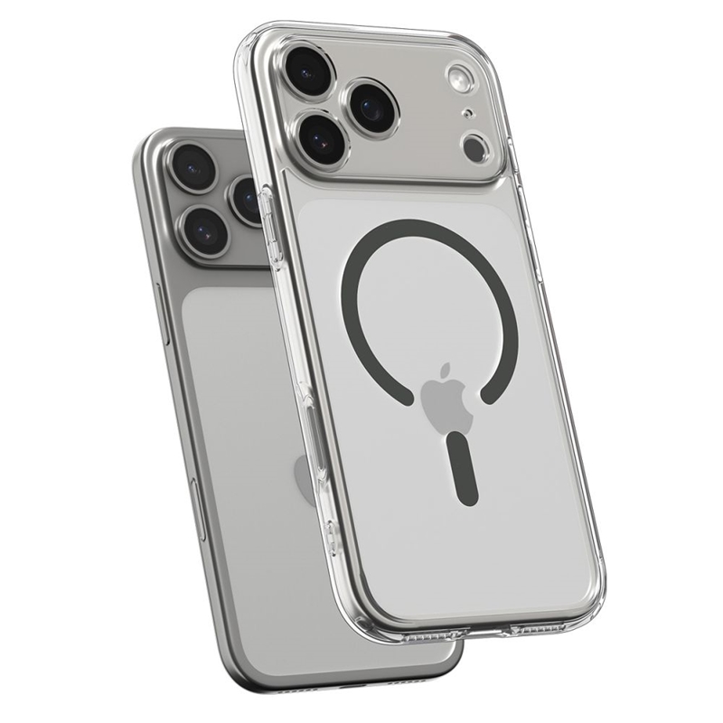 Spigen Ultra Hybrid Mag MagSafe - Etui do iPhone 17 Pro (Clear/Graphite)