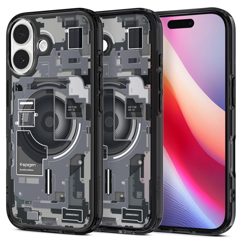 Spigen Ultra Hybrid Mag MagSafe - Etui do iPhone 17 (Zero One Black)