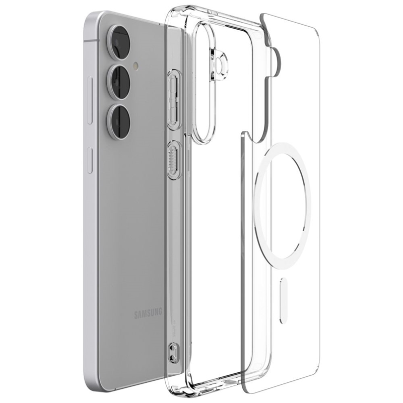 Spigen Ultra Hybrid Mag MagSafe - Etui do Samsung Galaxy S25 FE (Clear/White)