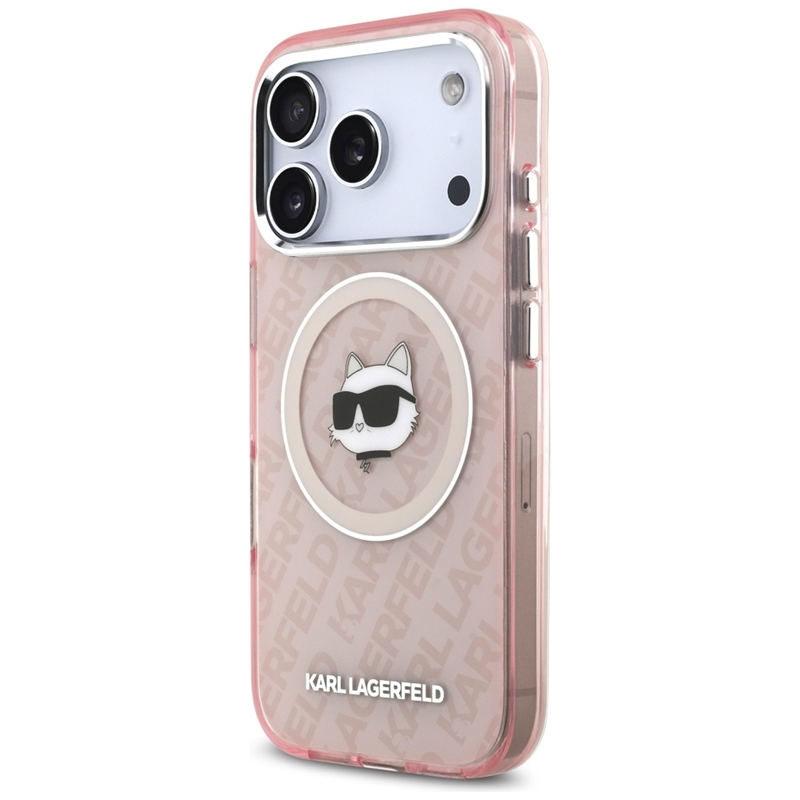 Karl Lagerfeld IML Choupette Head Logo MagSafe - Etui iPhone 17 Pro (różowy)