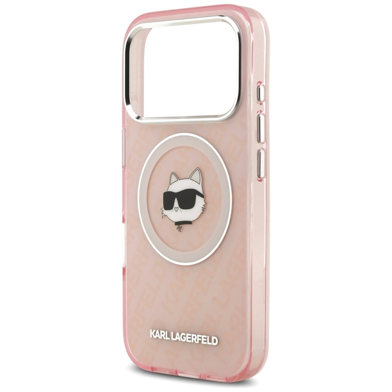 Karl Lagerfeld IML Choupette Head Logo MagSafe - Etui iPhone 17 Pro (różowy)
