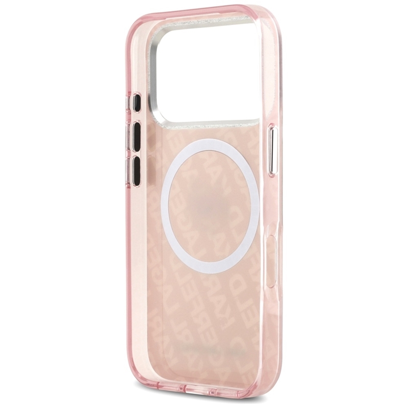 Karl Lagerfeld IML Choupette Head Logo MagSafe - Etui iPhone 17 Pro (różowy)