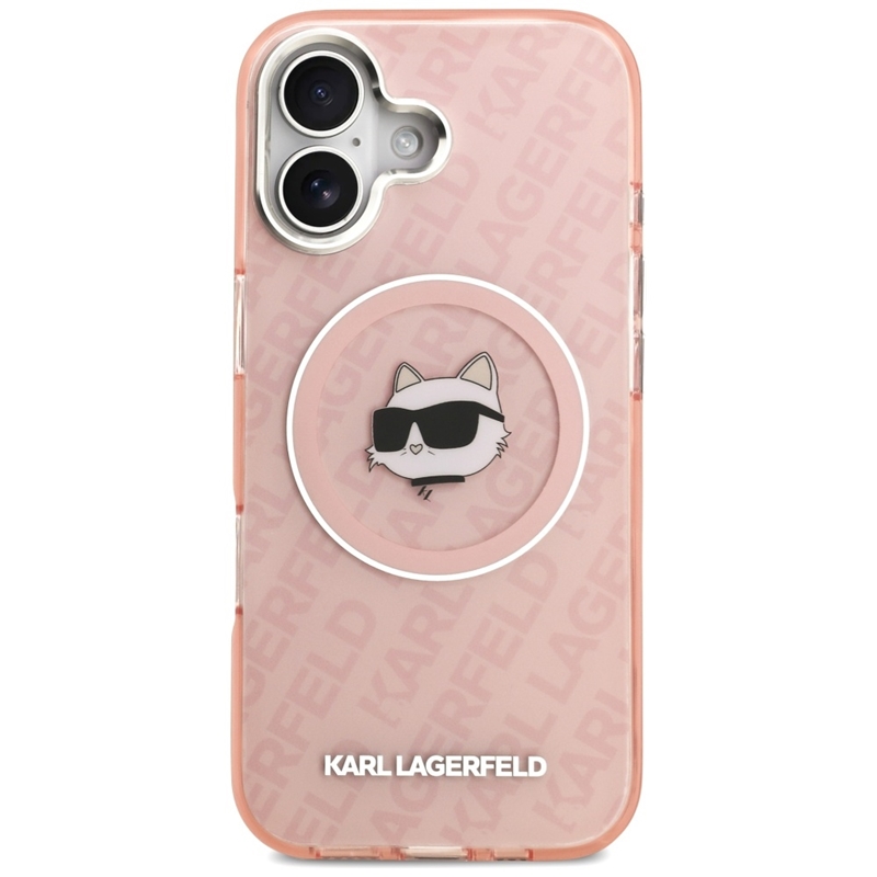 Karl Lagerfeld IML Choupette Head Logo MagSafe - Etui iPhone 17 (różowy)