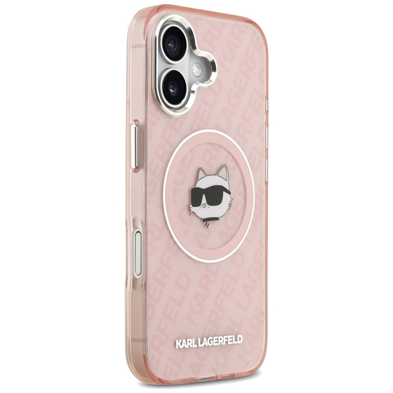 Karl Lagerfeld IML Choupette Head Logo MagSafe - Etui iPhone 17 (różowy)