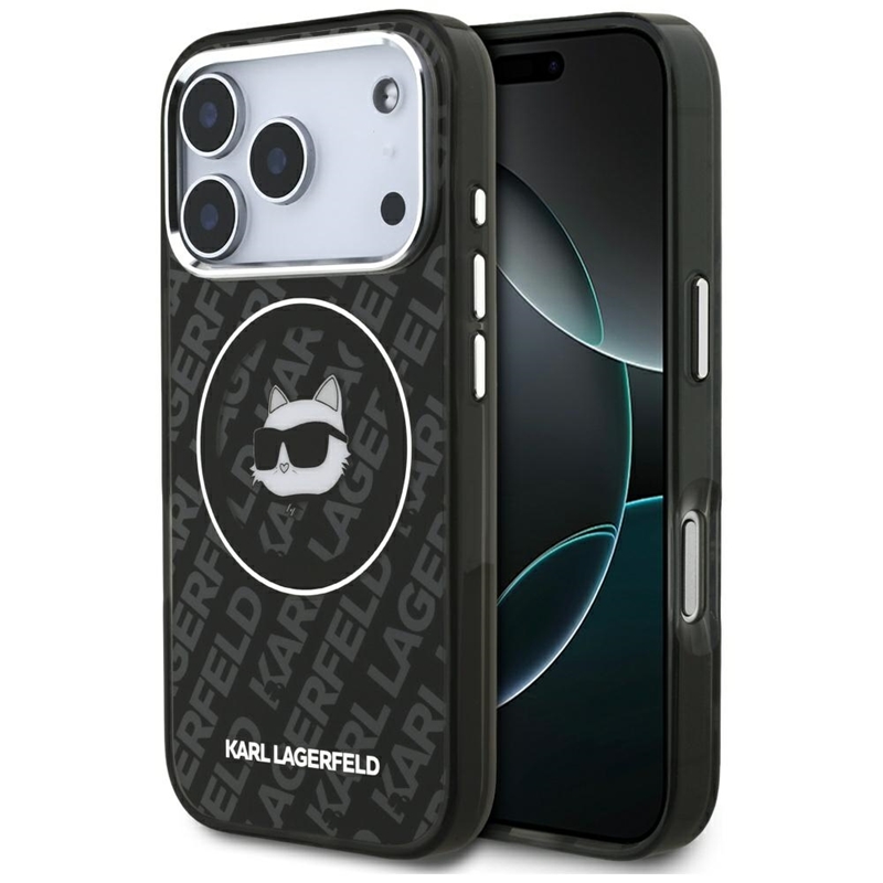 Karl Lagerfeld IML Choupette Head Logo MagSafe - Etui iPhone 17 Pro Max (czarny)