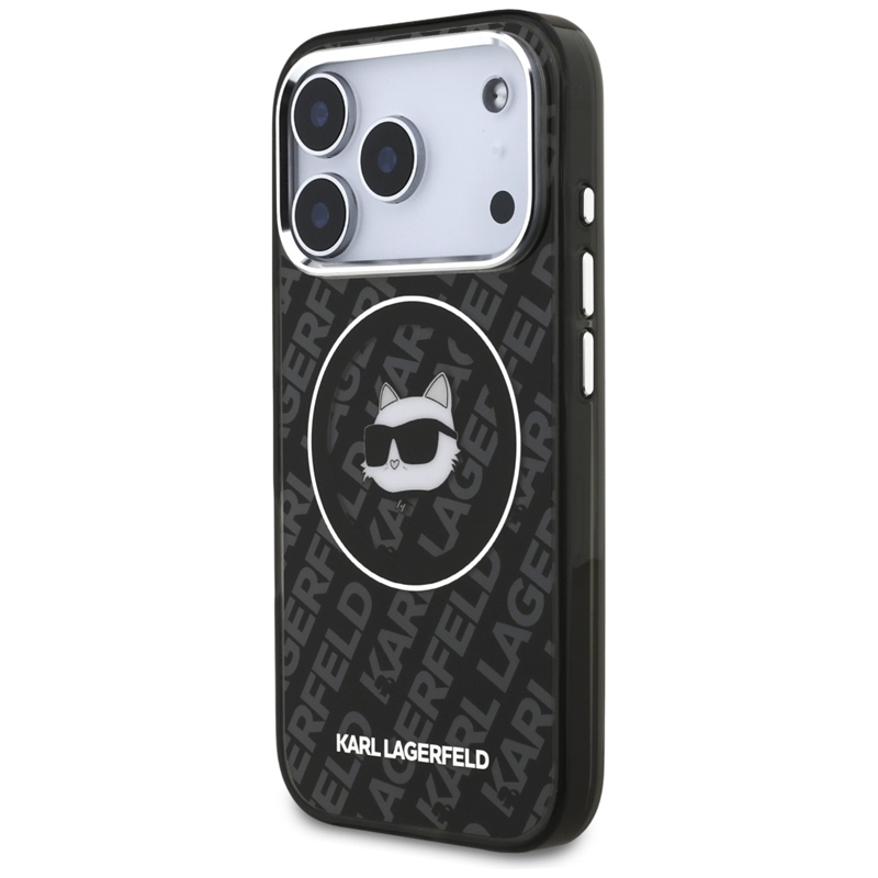 Karl Lagerfeld IML Choupette Head Logo MagSafe - Etui iPhone 17 Pro Max (czarny)