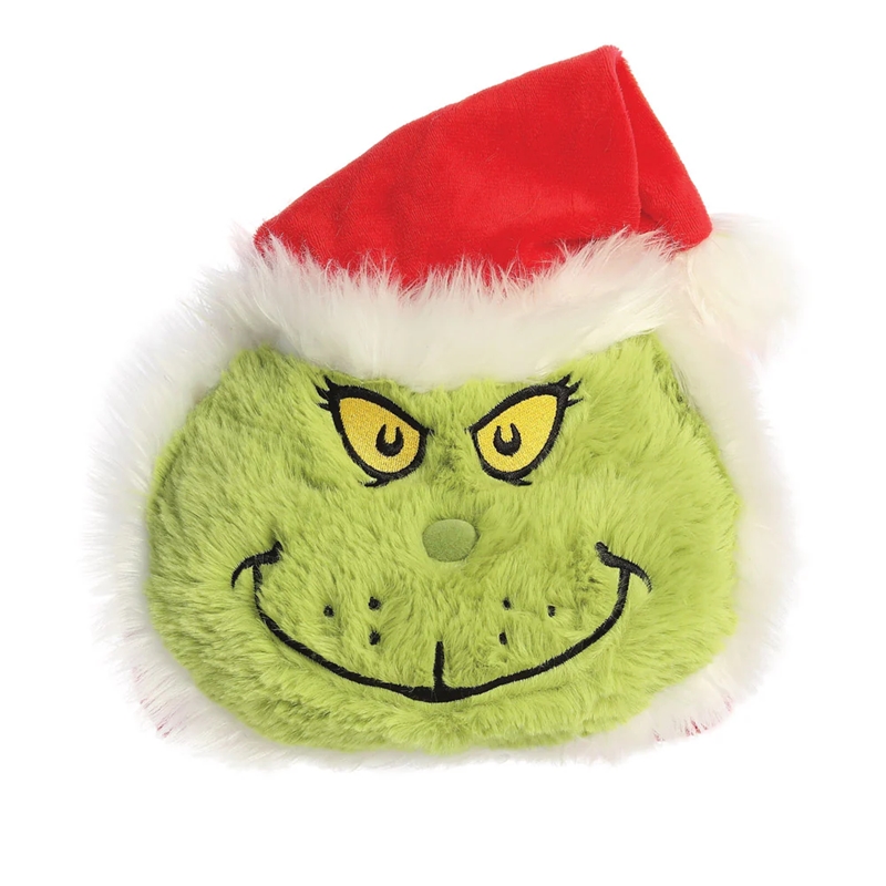 Grinch - Pluszowa maskotka / poduszka Grinch w stroju Świętego Mikołaja 25 cm z kolekcji Spudsters