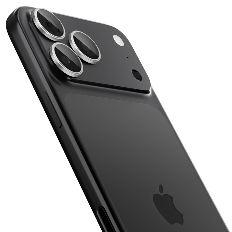 Spigen Optik Pro GLAS.TR EZ Fit Camera Protector 2-Pack - Szkło ochronne na obiektyw do iPhone 16 Pro / 16 Pro Max / 17 Pro / 17 Pro Max (Silver)