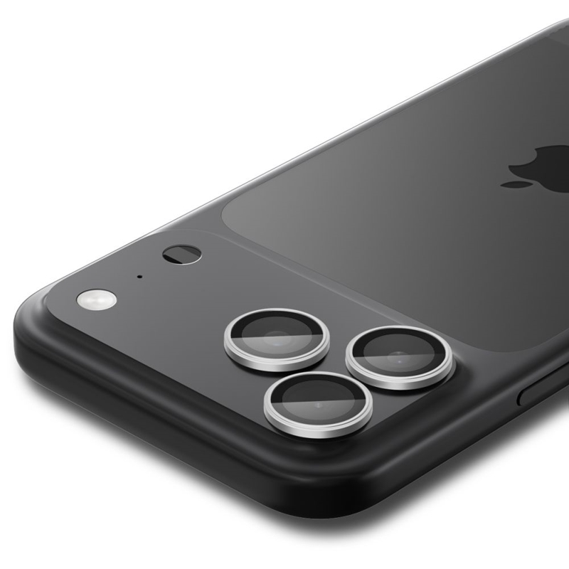 Spigen Optik Pro GLAS.TR EZ Fit Camera Protector 2-Pack - Szkło ochronne na obiektyw do iPhone 16 Pro / 16 Pro Max / 17 Pro / 17 Pro Max (Silver)