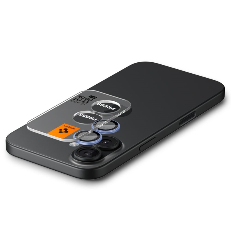 Spigen Optik Pro GLAS.TR EZ Fit Camera Protector 2-Pack - Szkło ochronne na obiektyw do iPhone 16 / 16 Plus / 17 (Blue)