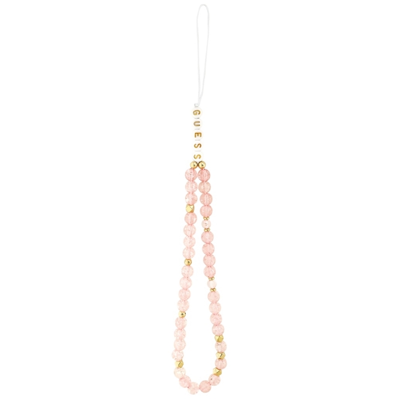 Guess IML Flowers Electro Pearl Strap MagSafe - Etui iPhone 17 Pro (różowy)