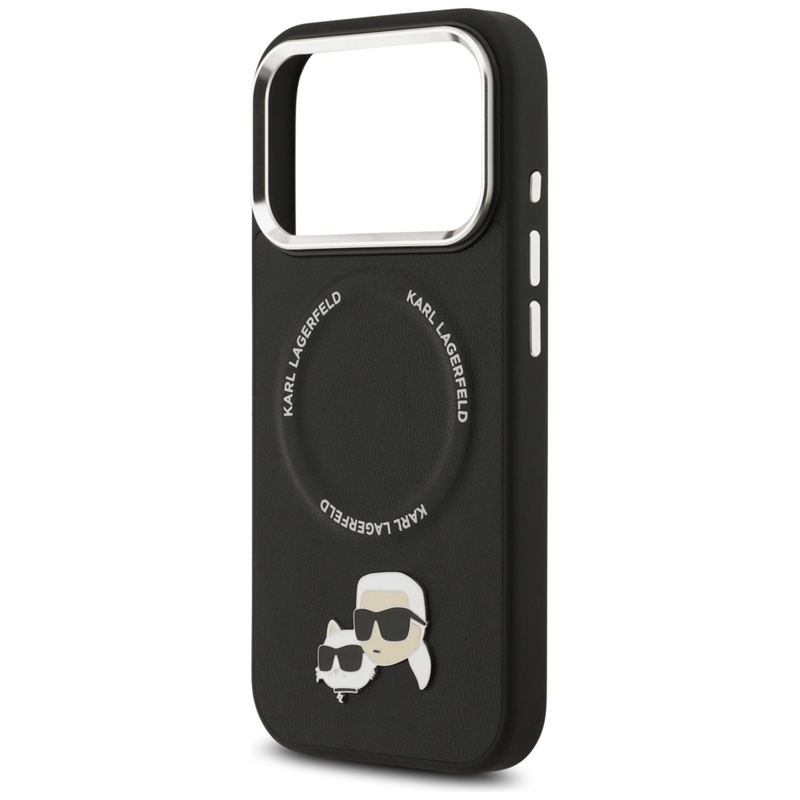 Karl Lagerfeld Karl & Choupette Pins MagSafe - Etui iPhone 17 Pro (czarny)