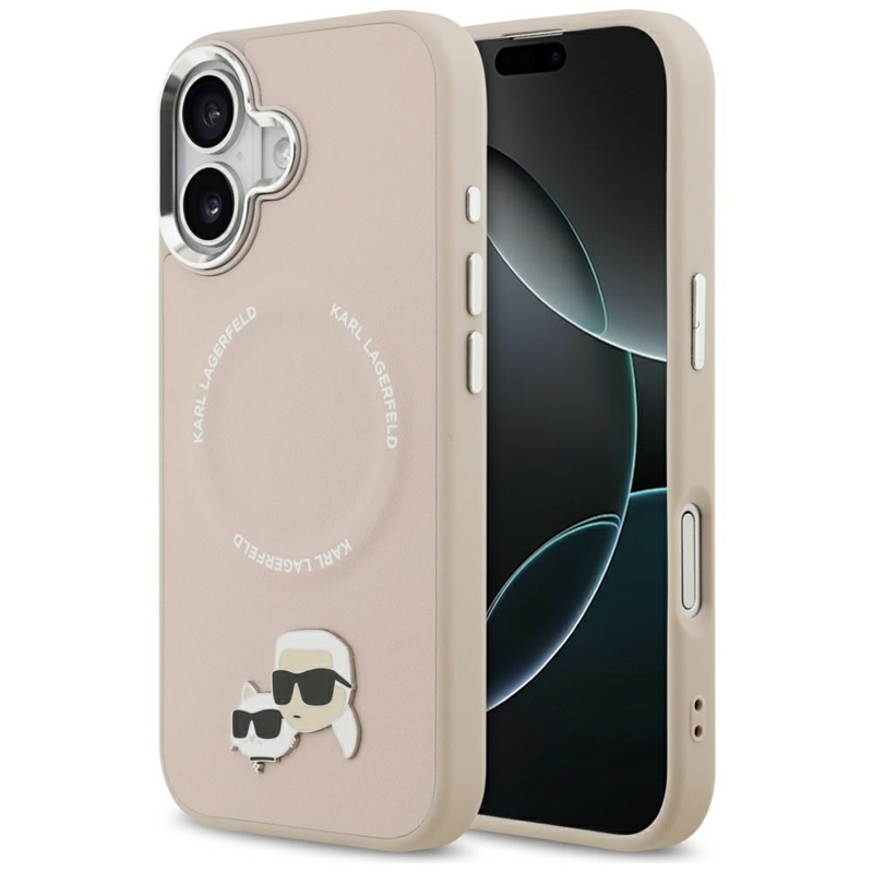 Karl Lagerfeld Karl & Choupette Pins MagSafe - Etui iPhone 17 (różowy)