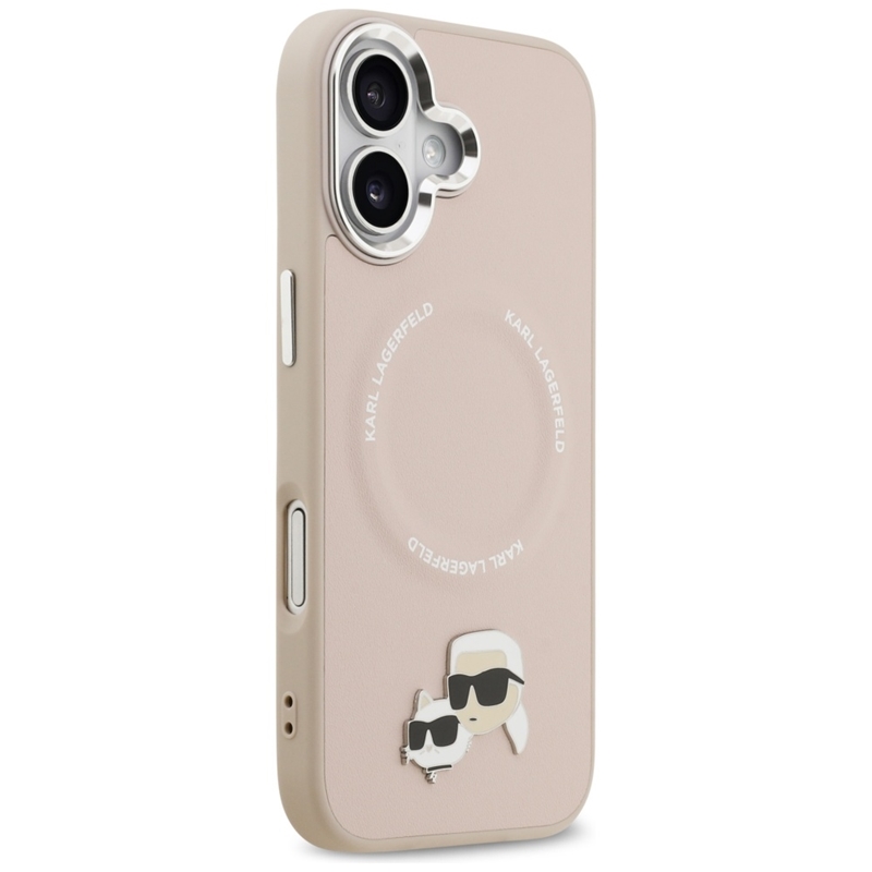 Karl Lagerfeld Karl & Choupette Pins MagSafe - Etui iPhone 17 (różowy)